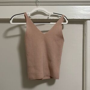 Pink knit tank